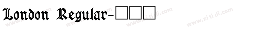 London Regular字体转换